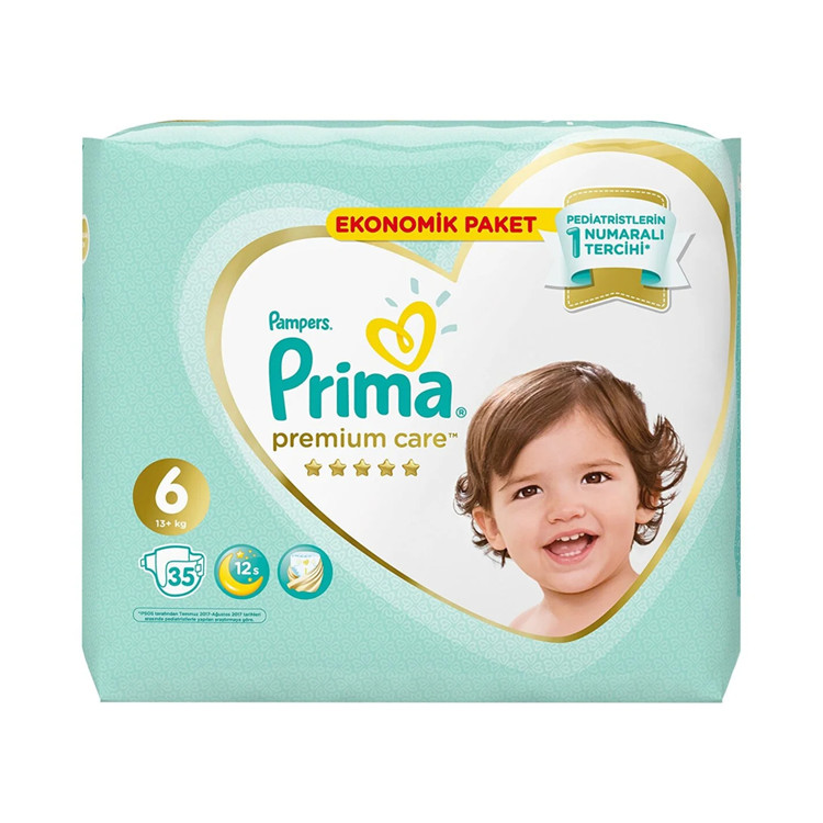 پوشک پریما لهستان سایز 6 بسته 35 عددی
