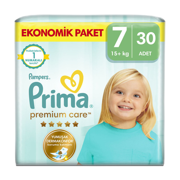 پوشک پریما لهستان سایز 7 بسته 30 عددی